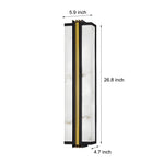 Modern Black Led Indoor Outdoor Wall Lights With Resin Marble Shade