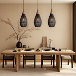 Vintage Rattan Woven Chandelier