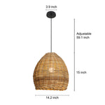 Handmade Leather Rattan Lampshade Led Wabi Sabi Japanese Style Chandelier Li002751