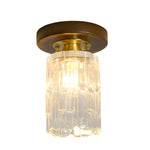 Square Iron Frame American Country Style Ceiling Light Fixture 1