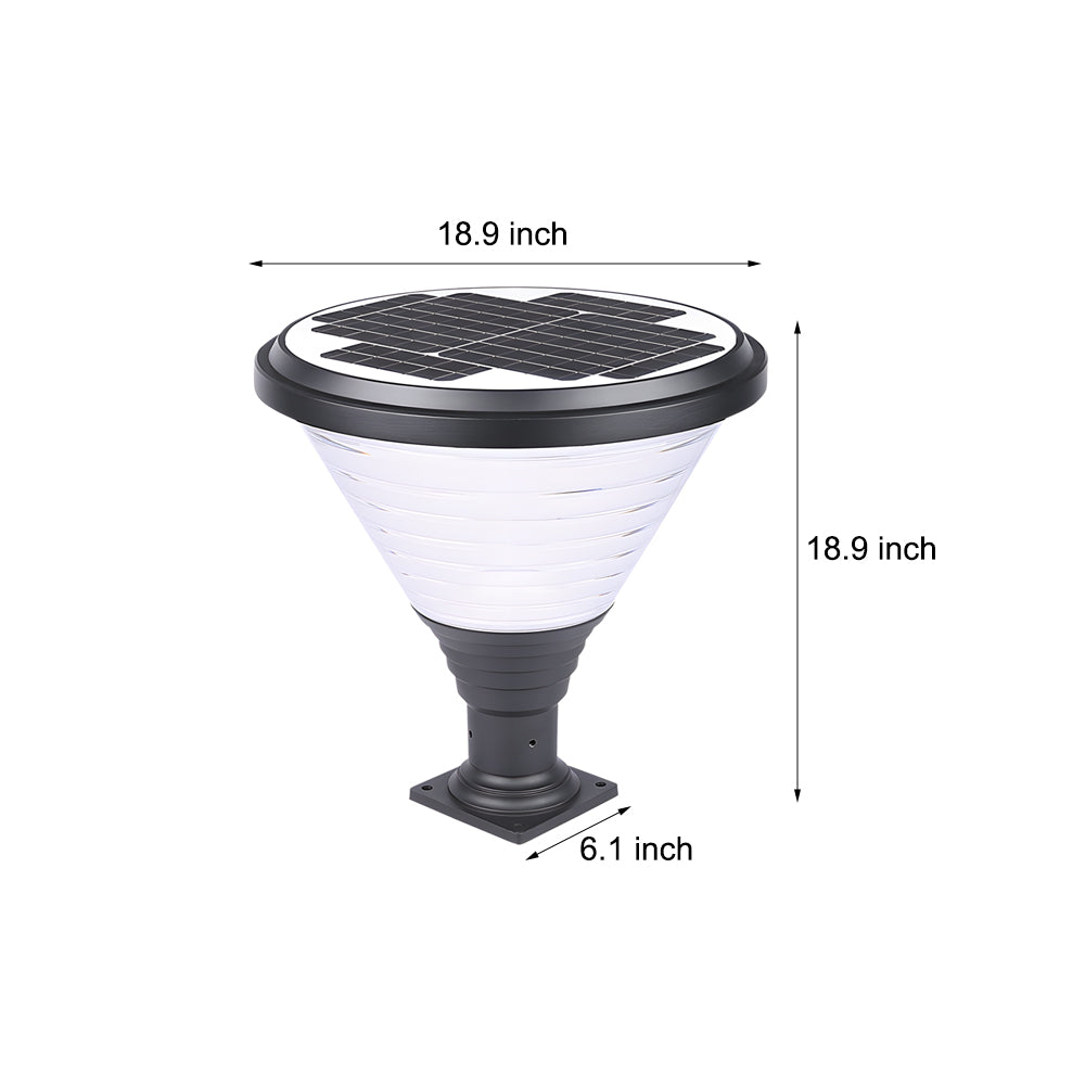 18 9 Inch H 1 Light Black Round Pier Mount Post Light