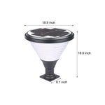 18 9 Inch H 1 Light Black Round Pier Mount Post Light