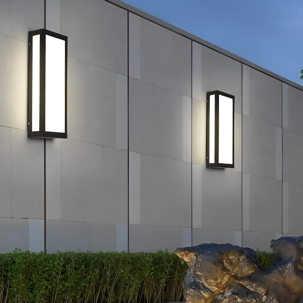 Rectangular Black Modern Outdoor Wall Lamp Li002194