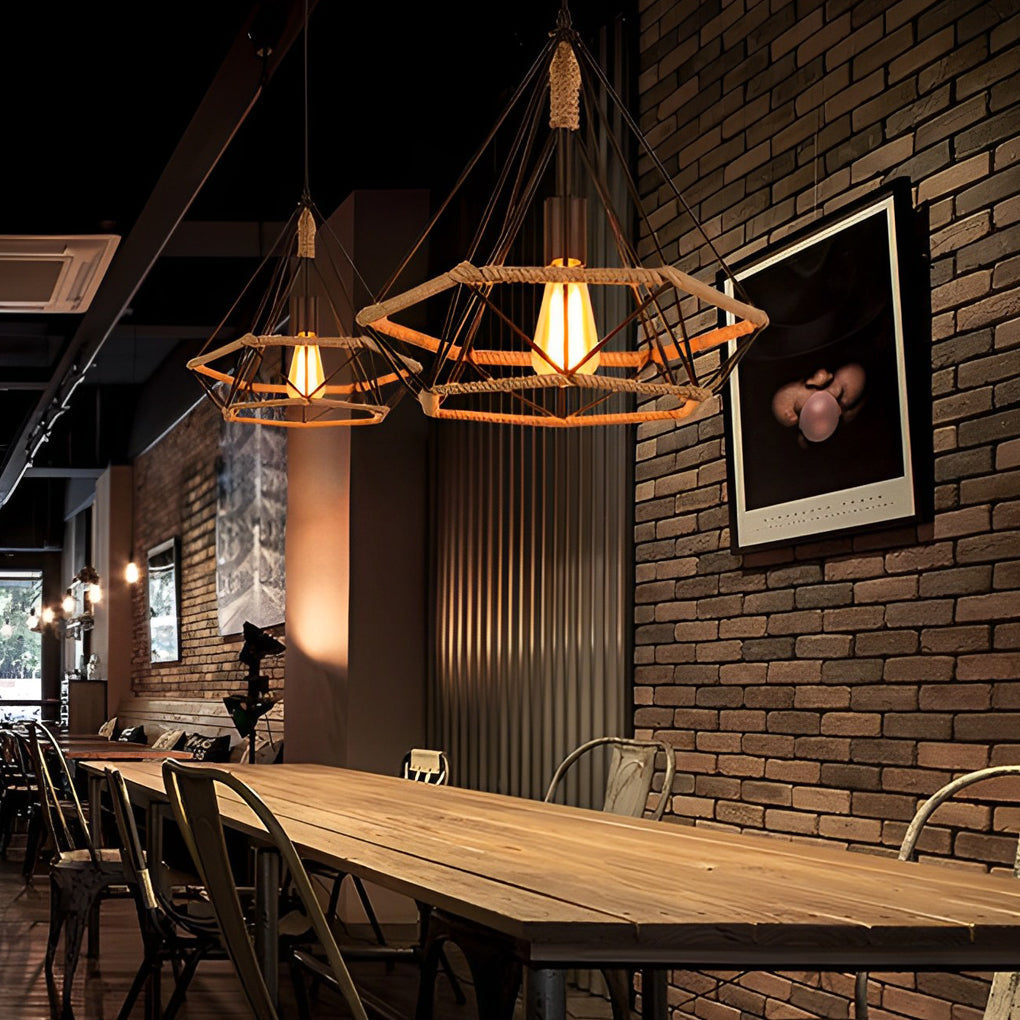 Geometric Creative Rustic Pendant Lights Li002284
