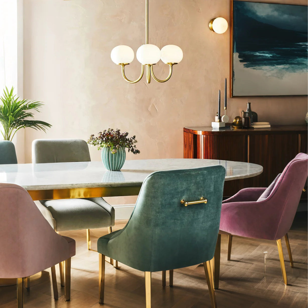 Nordic Minimalist Ceiling Chandelier Gold Silvery For Living Room Child Bedroom Pendant Lamp Home Decor Lighting Luster Fixture
