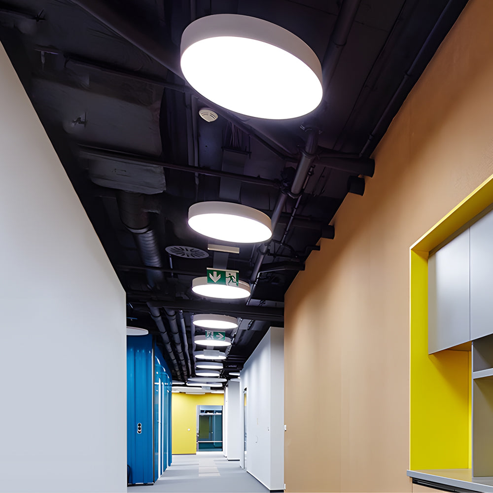 Round Pendant Led Office Lighting Modern Suspended Luminaires For Workspace