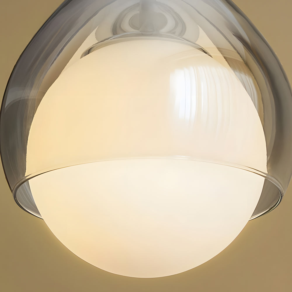 Modern 1 Light Teardrop Droplet Glass Pendant Light Adjustable Height