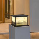 Square Solar Fence Post Lights Ha085236