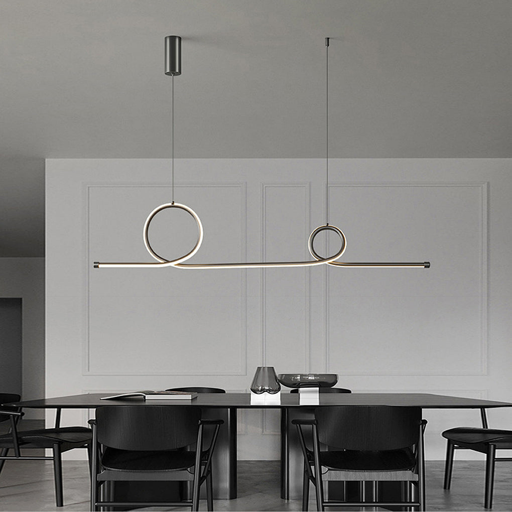 Waves Circular Led Pendant Light Ha081941