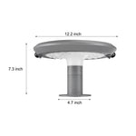 Simple Round Led Solar Led Post Light With Dual Motion Sensor