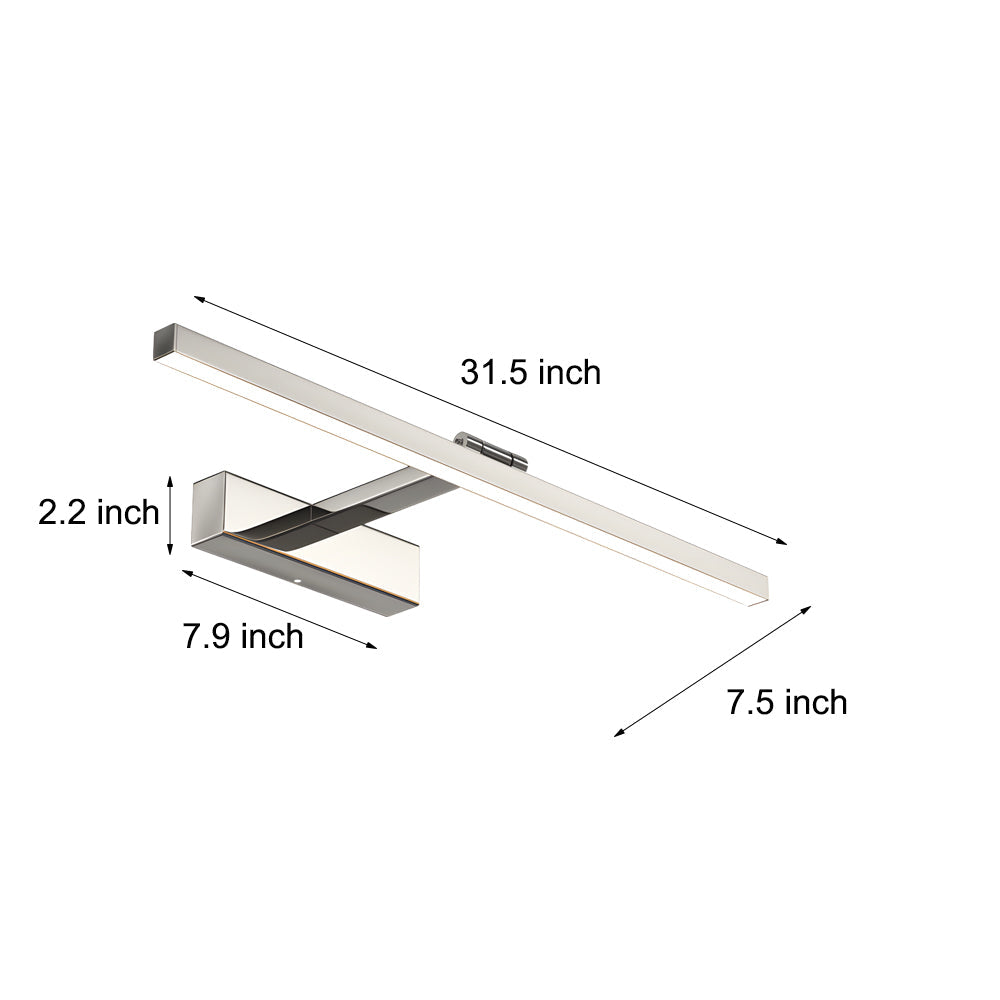 Adjustable Stainless Steel Led Bathroom Vanity Light