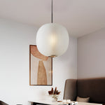Round Lantern Shaped Glass Led Modern Pendant Light