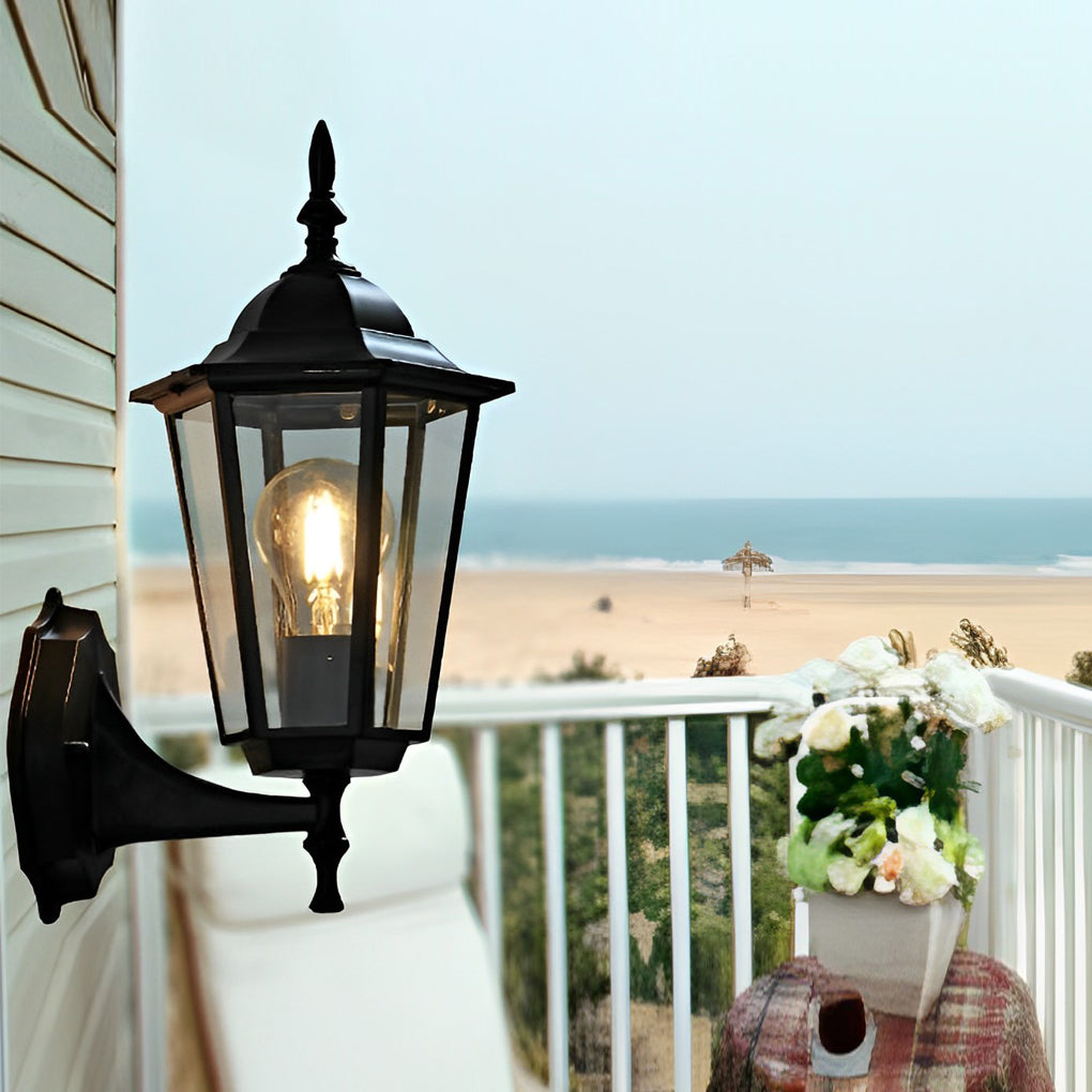 Retro Hexagonal Outdoor Wall Light Ha084408