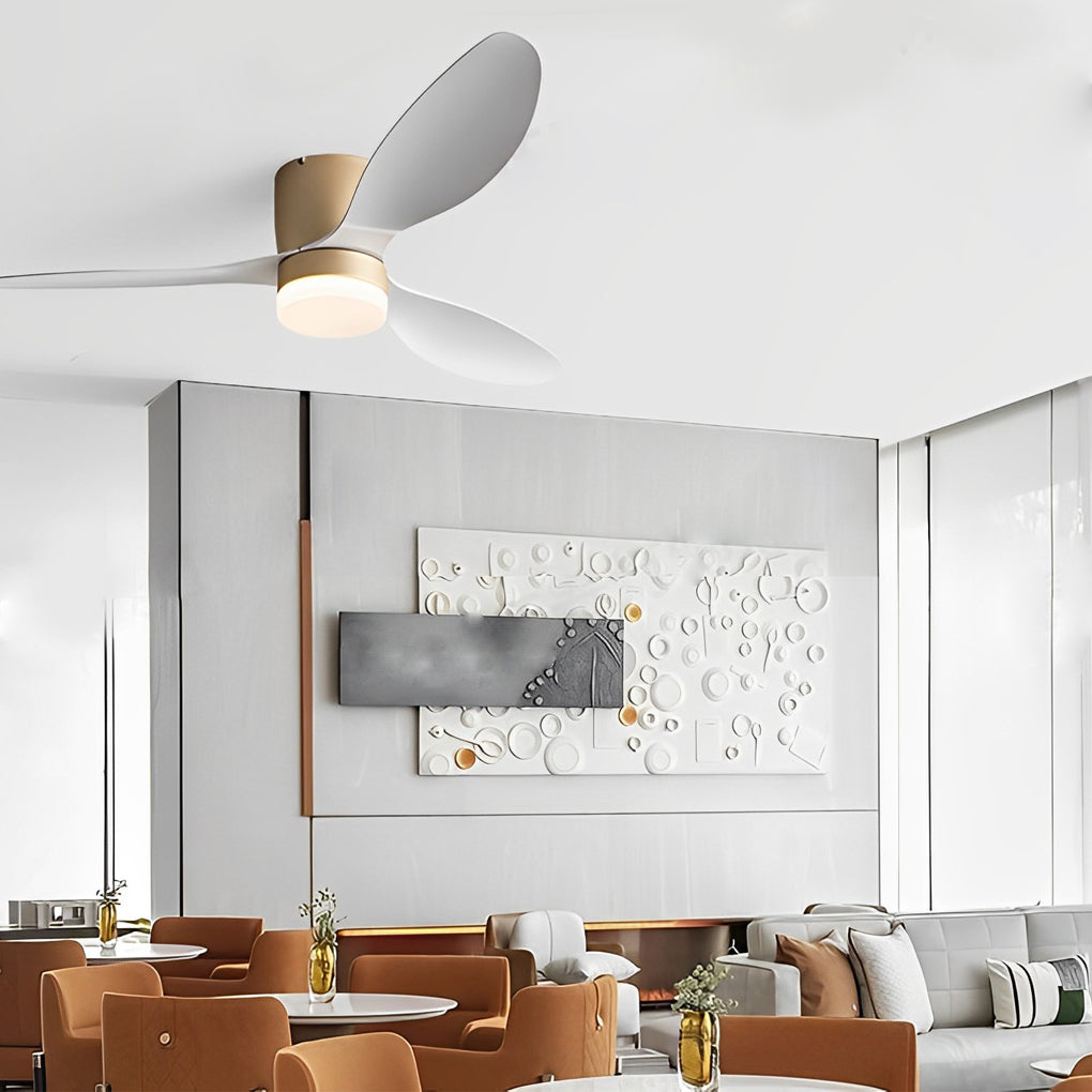 3 Blades Mute Led Ceiling Fan Lamp Ha091731