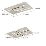 Ultra Thin Rectangular 3 Step Dimming Modern Ceiling Lights With Spotlights