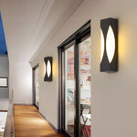 Modern Outdoor Wall Sconce in Black Stainless Steel with LED Illumination