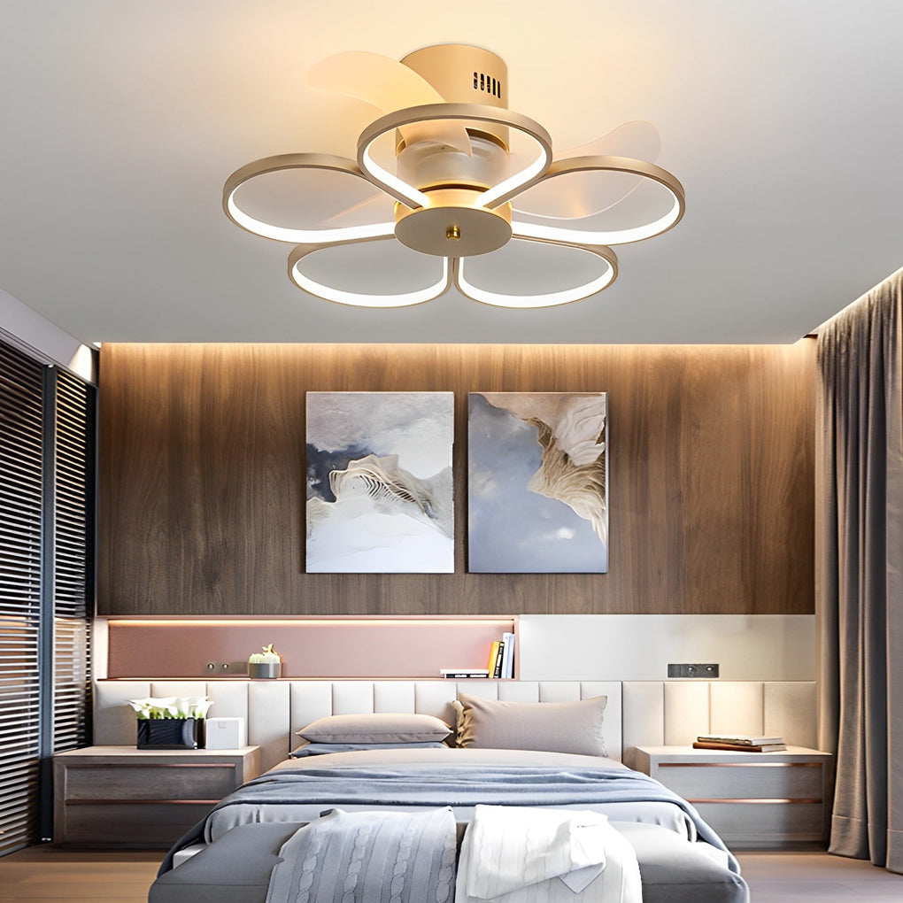 Flowers Bladeless Ceiling Fans Lamp Ha082428