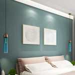 Simple Long Tube Glass Bottle Nordic Simple Small Chandelier Pendant Lights