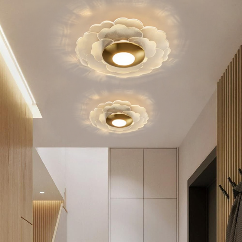Modern Geometric Grain Ceiling Light