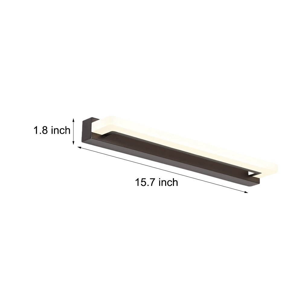 Linear Led Black Bathroom Fixture Light Filter