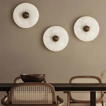 Modern Sipmple Round Alabaster Wall Light