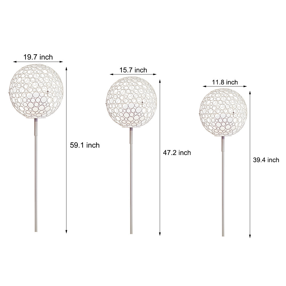 1 Light Solar Dandelion Sphere Garden Stakes Outdoor Lights
