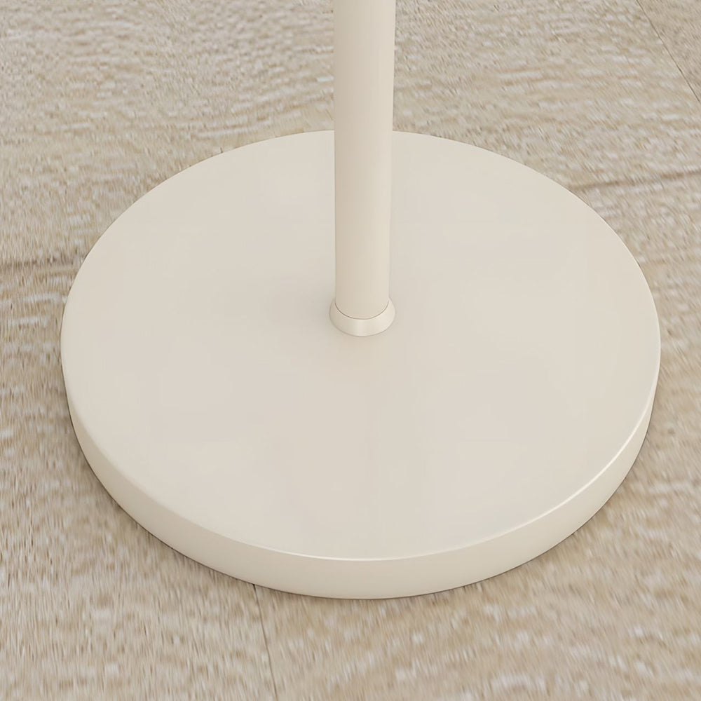 White Task Chrome Arc Floor Lamp With Dome Shade