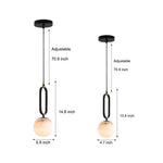 Round Black Modern Small Pendant Light Li002706