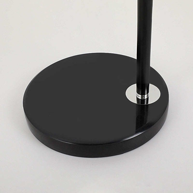 Marble Base And Shaded Adjustable Arc Floor Lamp