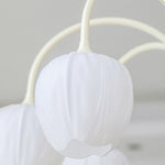 Tulips Flowers Led Milky White Chandelier Li002603