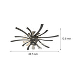 Creative Flowers Three Step Dimming Luxury Modern Ceiling Fan With Light