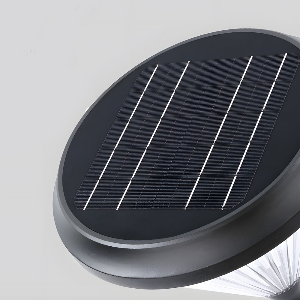 Black Solar Led Bollard Path Light For Garden