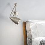 Swing Arm Wall Lamp Long 1 Bulb Rod Rocker Arm Wall Mounted Sconce With 3 Adjustable Joints