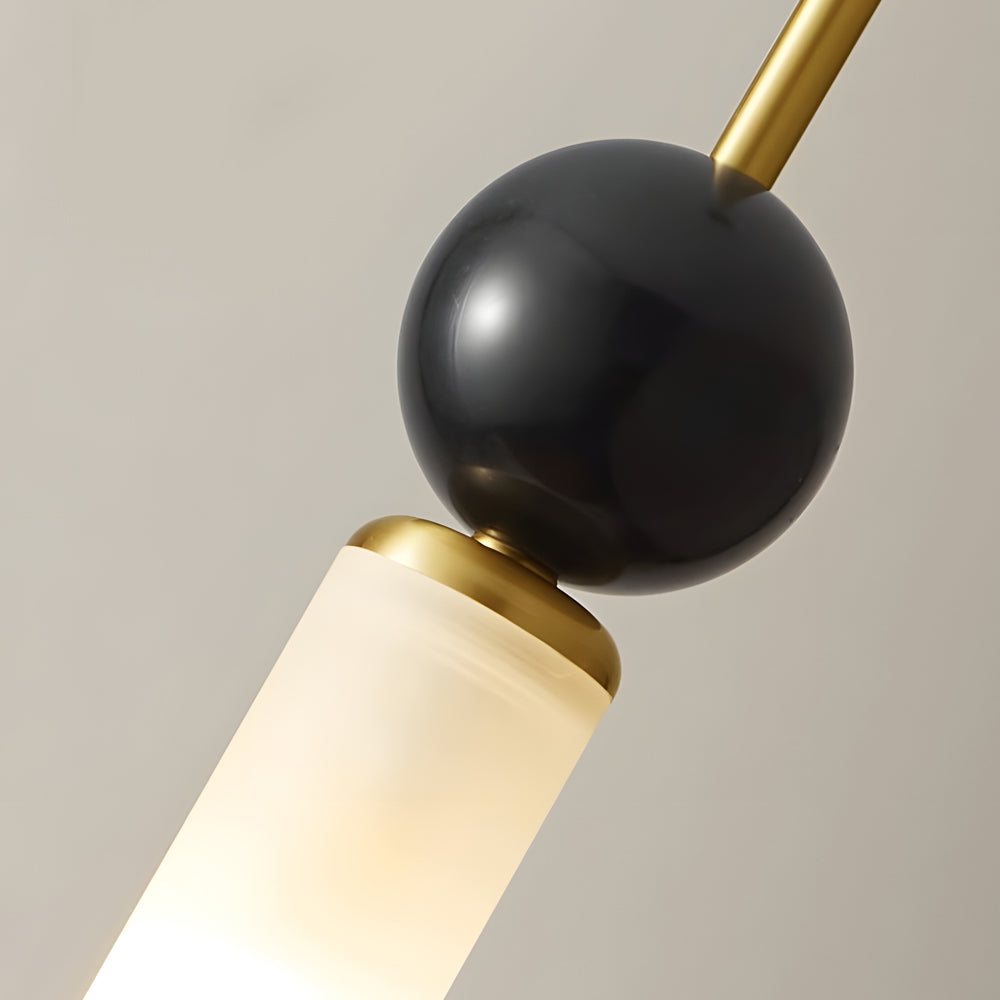 Vertical Marble Cylinder 1 Light Pendant Light Modern Hanging Lamp