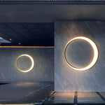 Minimalist Creative Outdoor Round Moon Led Waterproof Exterior Wall Sconces