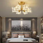 3 4 5 6 Light 180 Adjustable Crystal Shades Ceiling Light Fixture