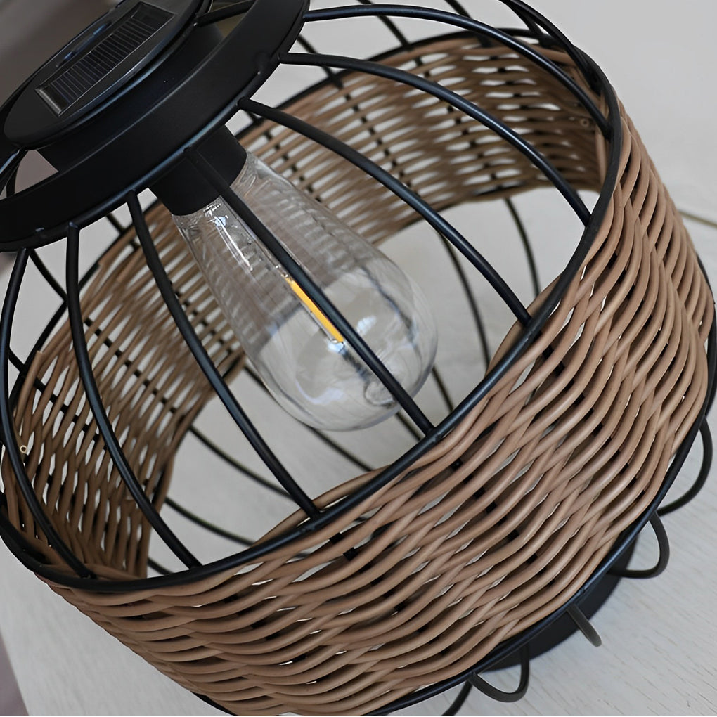 Cage Shape Outdoor Solar Lantern Ha082027