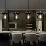 1 Light Aged Metallic Cage Kitchen Pendant Lighting Hanging Lamp