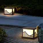 Mountain Scenery Modern Solar Post Light Li002225