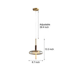 Minimalist Luxury Glass Wood Brass 3 Step Dimming Nordic Pendant Lights Li002766