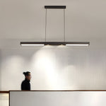 Rectangle Strip Led Black Modern Pendant Lighting