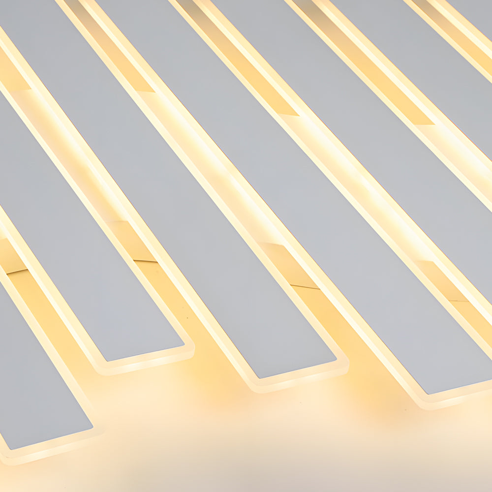 4 6 Lights White Metal Line Dimmable Led Ceiling Light