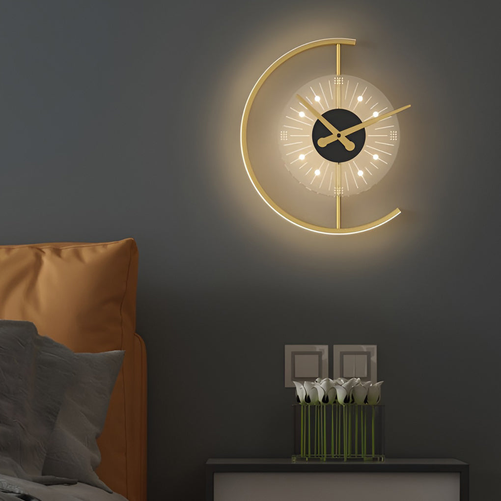 Creative Mute Clock Shaped Wall Lamp Li001948