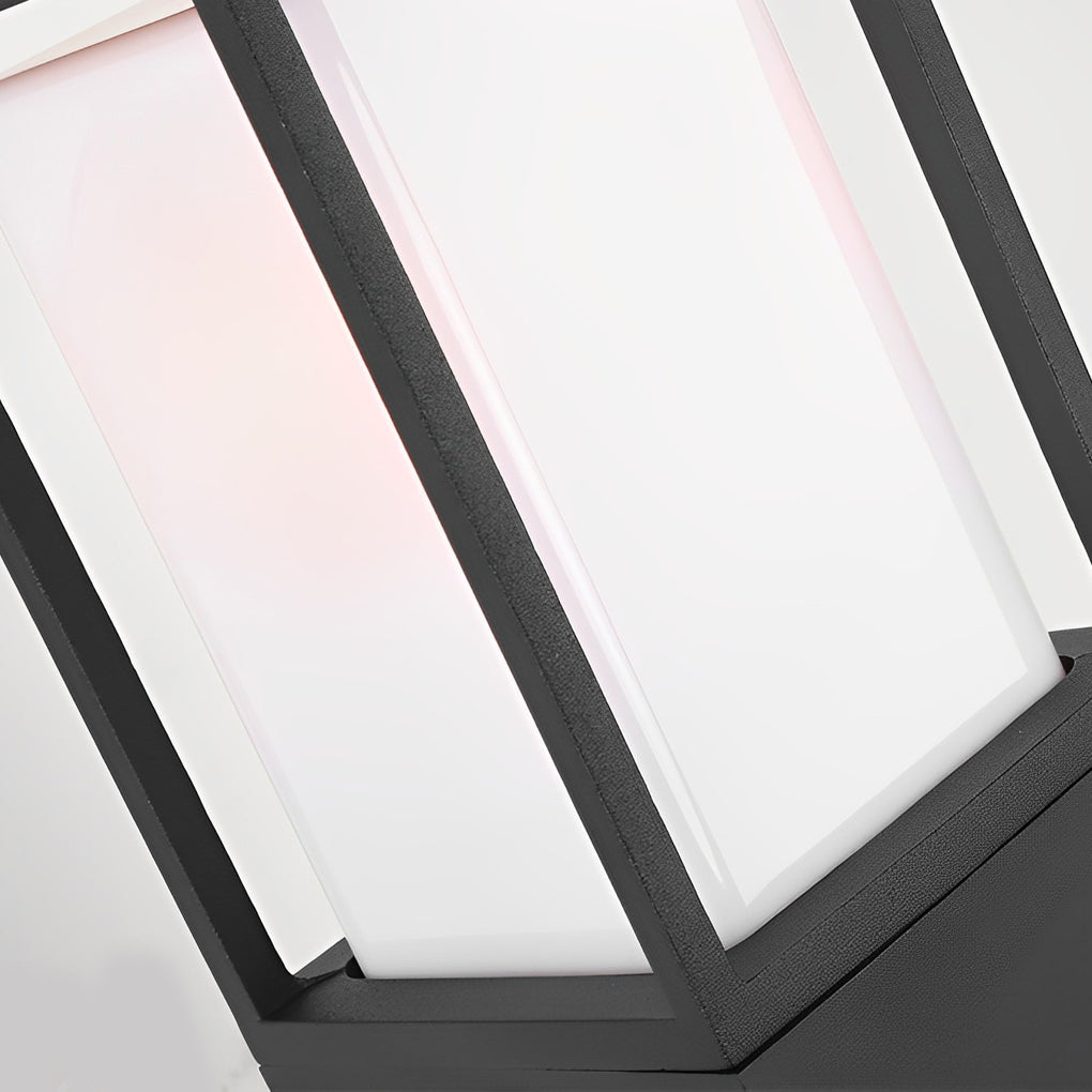 Modern Black Aluminum Bollard Path Light – 31.5" Tall Outdoor Square Lighting