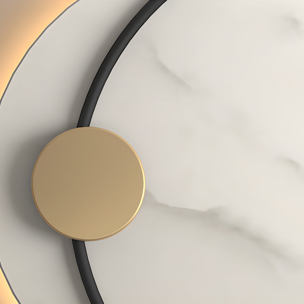 Dia 13 26 Round Marble Decorative Led Wall Sconces For Home