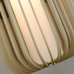 Wood Lantern Fabric Lampshade Led Minimalist Japanese Style Chandelier Li002748
