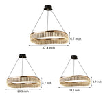 Creative Round Crystal 3 Step Dimming Led Luxury Modern Chandelier