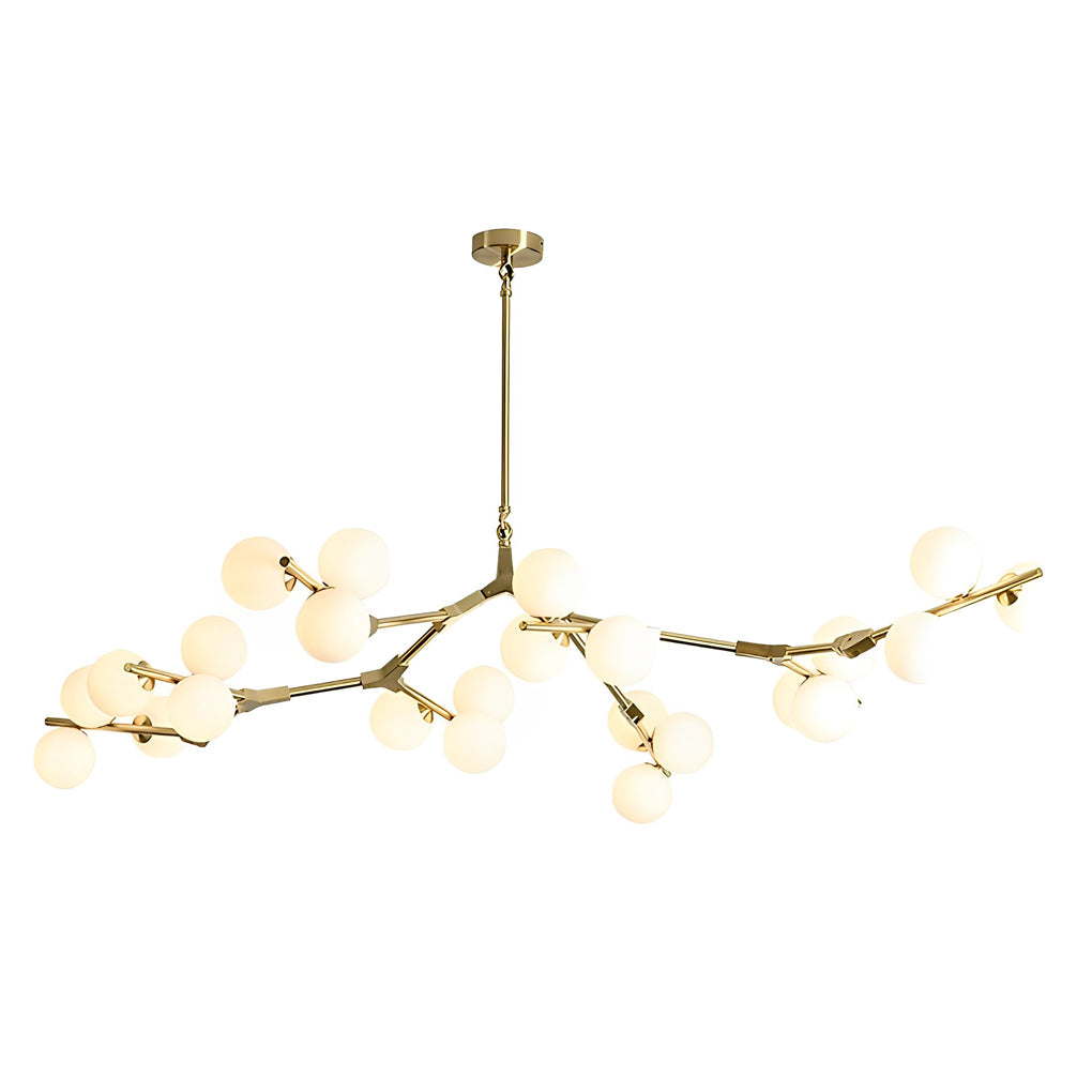 Nordic Style Modern Minimalist Cluster Metal Glass Chandelier Black Gold Fixture
