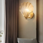 Creative Fan Shaped Glass Three Step Dimming Led Wall Sconce