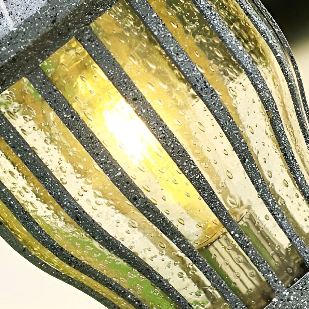 Industrial Aluminum Pathway Light with Caged Shade for Modern Landscapes